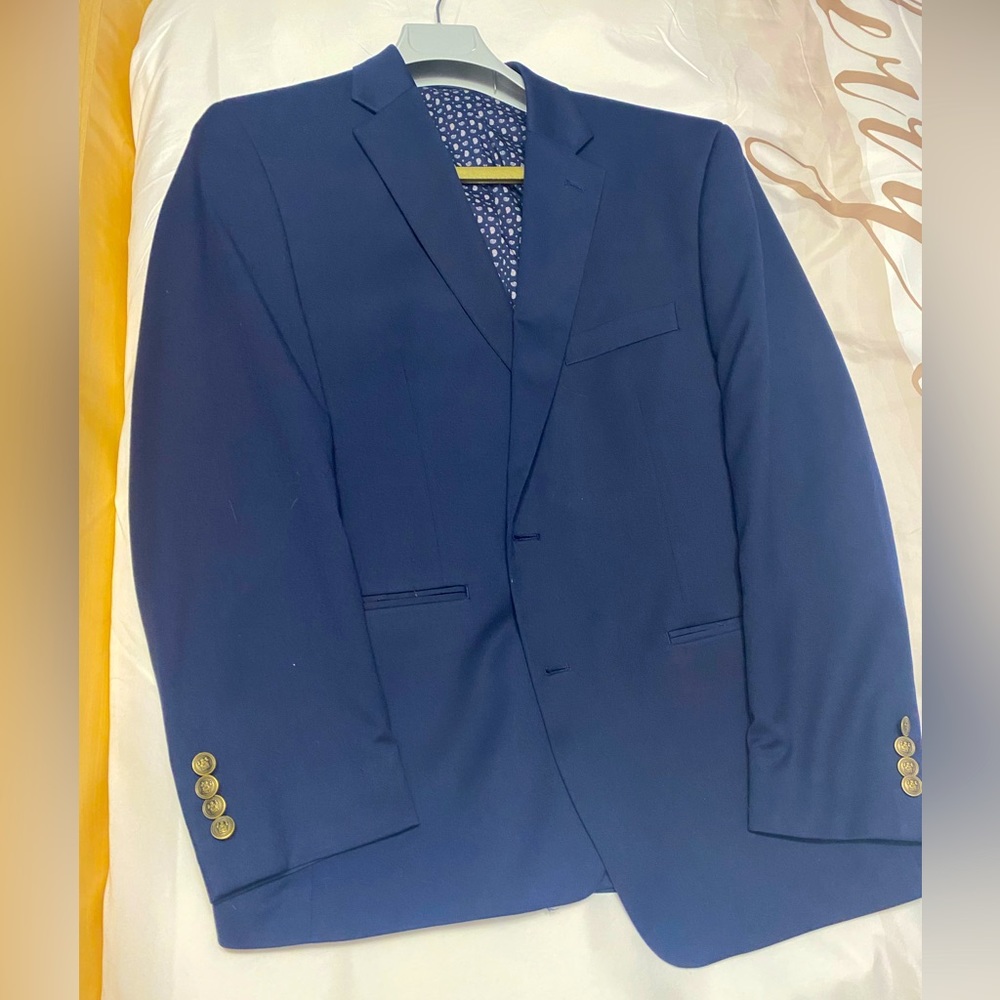 Chaps 42S Blue Sport Coat T961